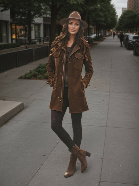 New Vintage-style Women's Autumn And Winter Warm And Windproof Jacket, Women's Autumn And Winter Coat, Long Coat Covering The Hips