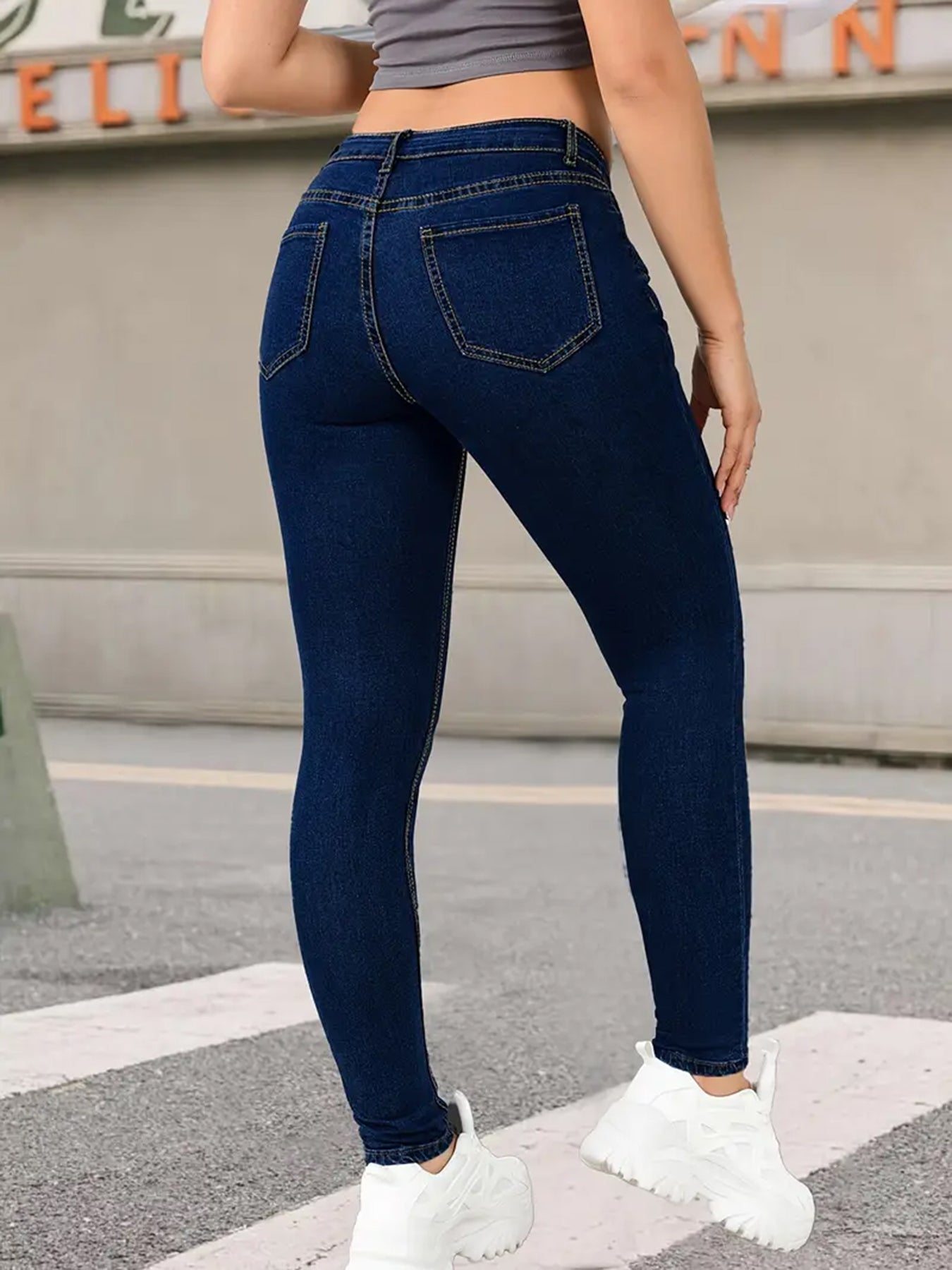 Women’s Jeans, Tight Fitting Slim Fit Small Leg Jeans, Autumn New Item, Women’s Stretch Pencil, Slimming High Waist And Hip Lifting Pants, Korean Version Trendy Jeans, Stretchy