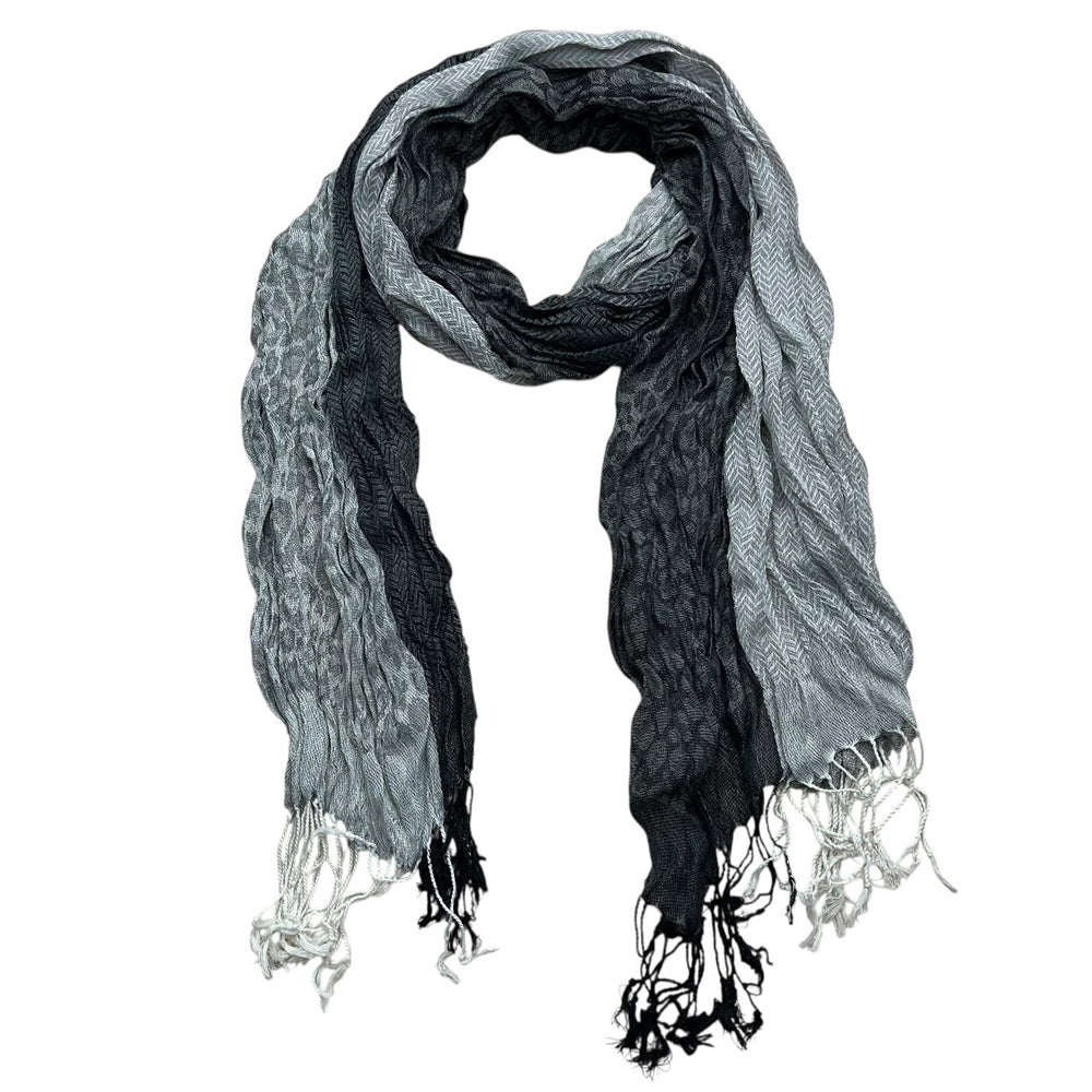 Grey Winter Jacquard Polyester Long Scarf,vacation,daily Life,evening Party,Office Appropriate Subtlety For Women Men,for Casual Outfits