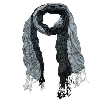 Grey Winter Jacquard Polyester Long Scarf,vacation,daily Life,evening Party,Office Appropriate Subtlety For Women Men,for Casual Outfits