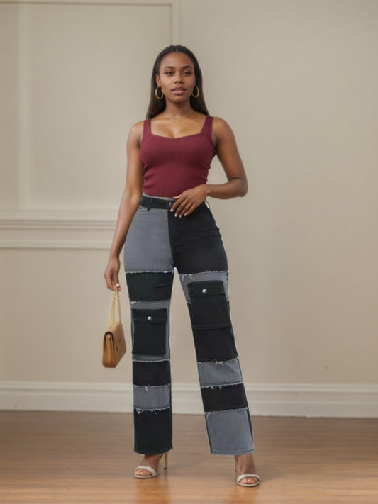 Large-size Women's Autumn New Style European And American High-quality Straight-cut High-waisted Wholesale Jeans For Women