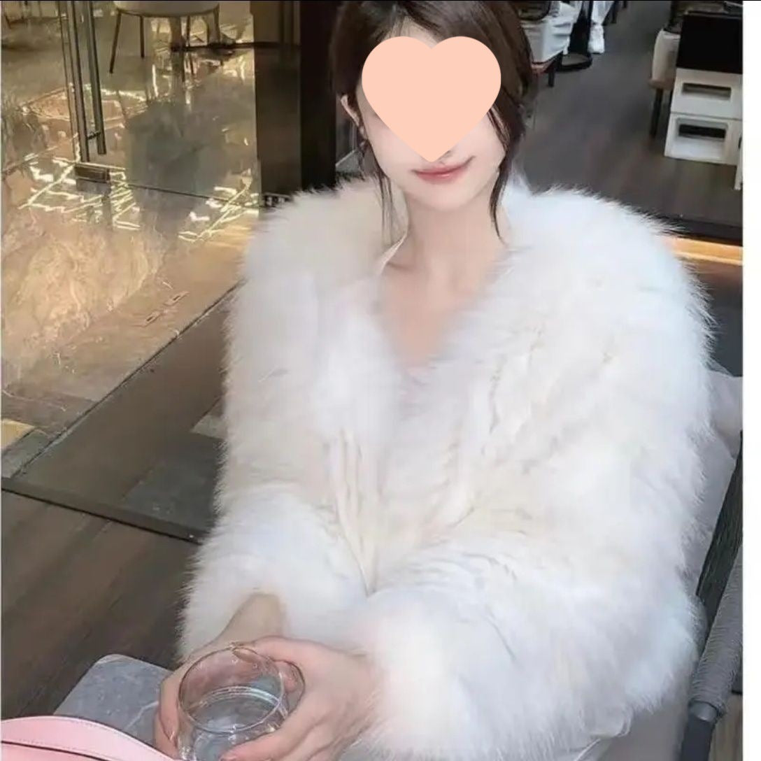 Korean-style Fluffy Womens All-match Winter Coat