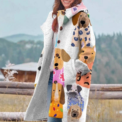 New Cardigan With Buttoned Lapel Striped Cardigan Hoodie