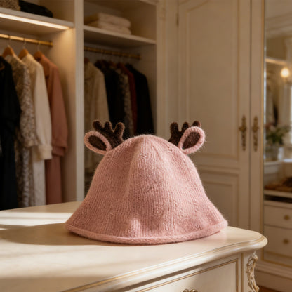 Antler Kids Bucket Hat-Pink 4969