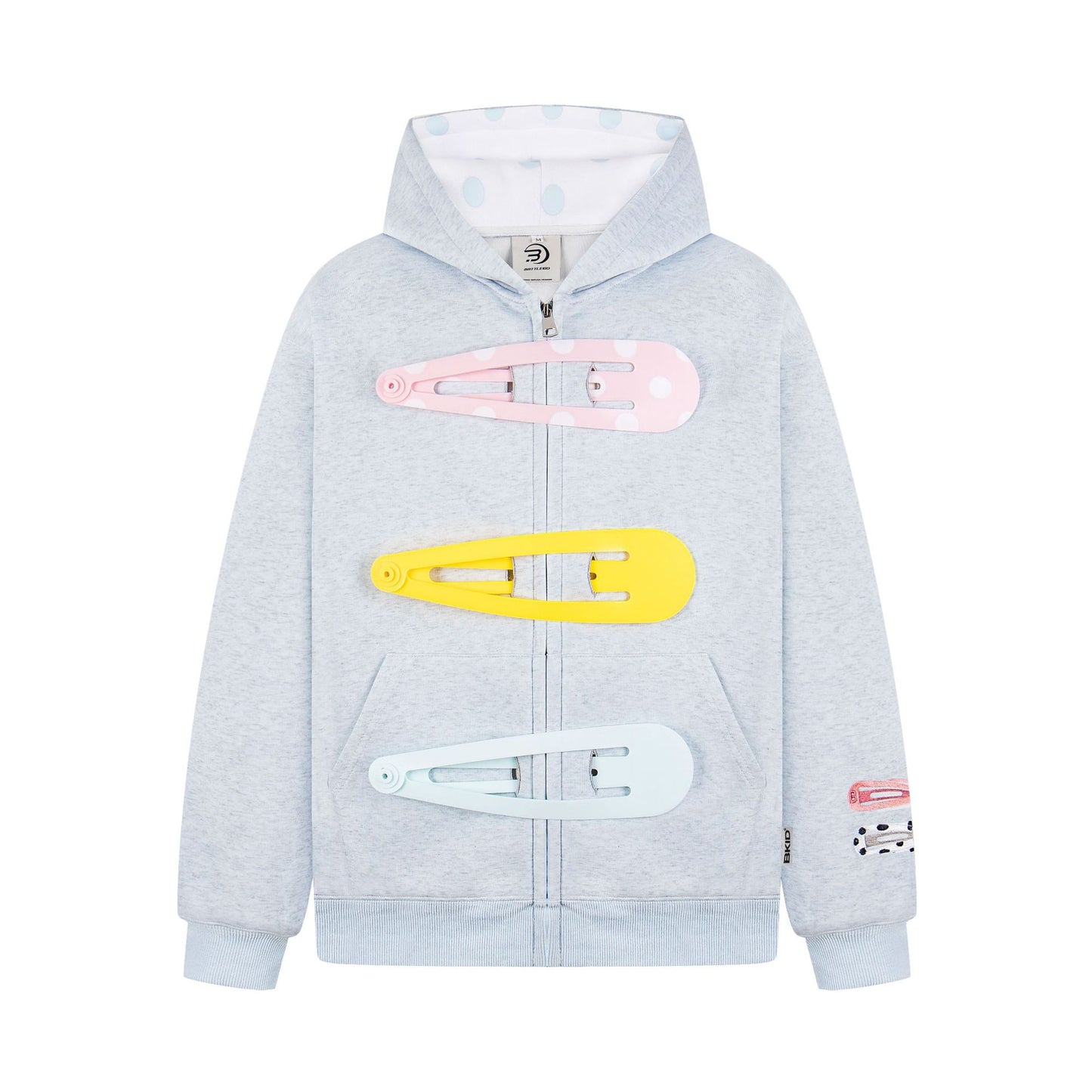 Womens Unique American-Style Oversized Hair Clip Hooded Coat