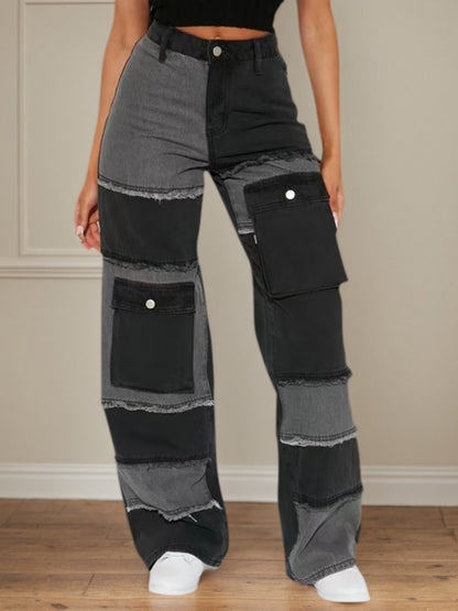 Large-size Women's Autumn New Style European And American High-quality Straight-cut High-waisted Wholesale Jeans For Women