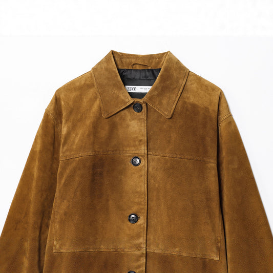 Retro British-style Womens Clothing Suede Jacket