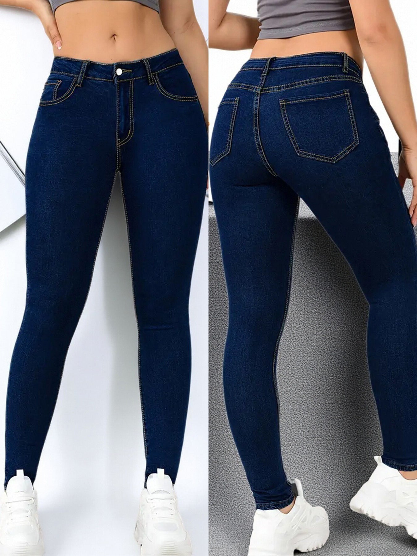 Women’s Jeans, Tight Fitting Slim Fit Small Leg Jeans, Autumn New Item, Women’s Stretch Pencil, Slimming High Waist And Hip Lifting Pants, Korean Version Trendy Jeans, Stretchy