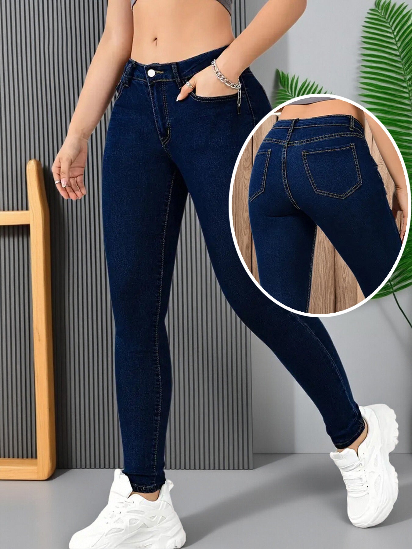 Women’s Jeans, Tight Fitting Slim Fit Small Leg Jeans, Autumn New Item, Women’s Stretch Pencil, Slimming High Waist And Hip Lifting Pants, Korean Version Trendy Jeans, Stretchy