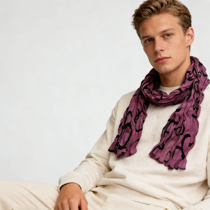 Hot P Ink Scarf,crinkle Texture Adds Dimension Scarf,vacation,daily Life,evening Party,Office Appropriate Subtlety For Women Men,for Casual Outfits