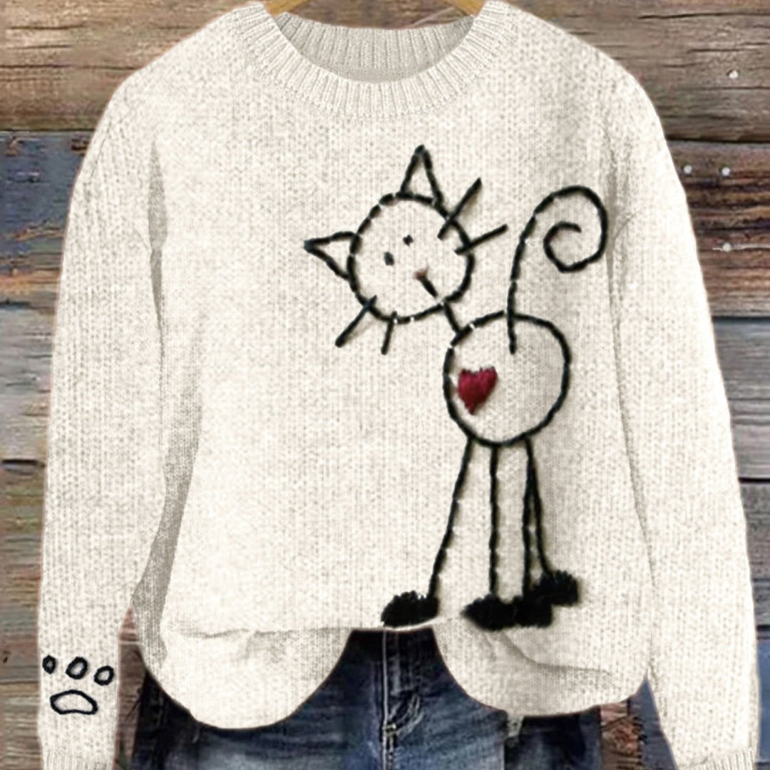 Womens Casual All-Match 3D Digital-Print Crew-Neck Top